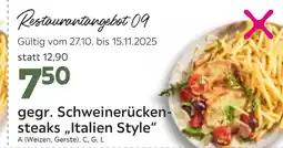 Mömax Gegr. schweinerückensteaks „italien style“ Angebot