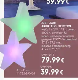 Hardeck Just light akku leuchte stern Angebot