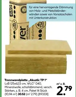 Hellweg Trennwandplatte „akustic tp 1“ Angebot