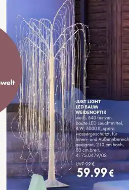 Hardeck Just light led baum weidenoptik Angebot