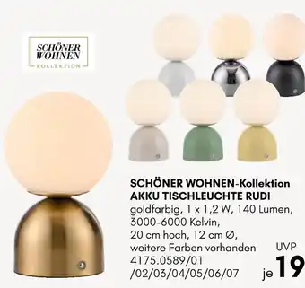 Hardeck Schöner wohnen-kollektion akku tischleuchte rudi Angebot