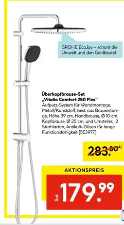 Hellweg Grohe überkopfbrause-set „vitalio comfort 250 flex“ Angebot