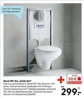 Hellweg Grohe wand-wc-set „solido 5in1“ Angebot