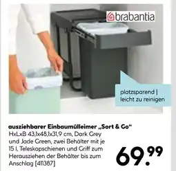 Hellweg Brabantia ausziehbarer einbaumülleimer „sort & go“ Angebot