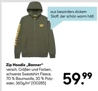 Hellweg Zip hoodie „banner“ Angebot