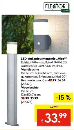 Hellweg Flector led-außenleuchtenserie 'mira' Angebot