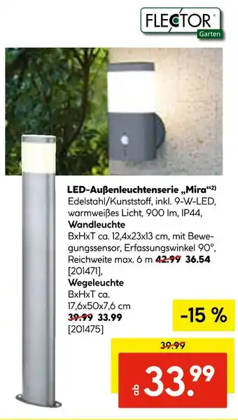 Hellweg Flector led-außenleuchtenserie 'mira' Angebot