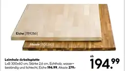 Hellweg Leimholz-arbeitsplatte eiche Angebot