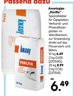 Hellweg Knauf ansetzgips „perlfix“ Angebot