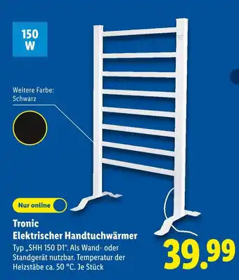 Lidl Tronic elektrischer handtuchwärmer Angebot