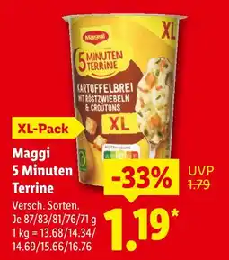 Lidl Maggi 5 minuten terrine xl kartoffelbrei mit röstzwiebeln & croutons Angebot