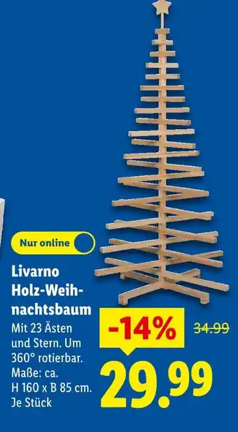 Lidl Livarno holz-weihnachtsbaum Angebot