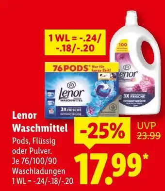 Lidl Lenor waschmittel pods Angebot