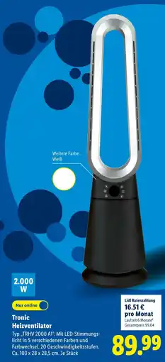 Lidl Tronic heizventilator Angebot