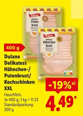 Lidl Dulano delikatess hähnchenbrust Angebot