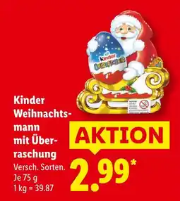 Lidl Kinder weihnachtsmann mit überraschung Angebot
