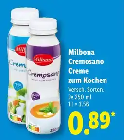 Lidl Milbona cremosano creme zum kochen Angebot