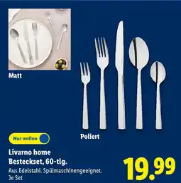 Lidl Livarno home bestekset, 60-tlg Angebot