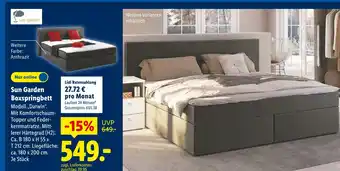 Lidl Sun garden boxspringbett modell „darwin“ Angebot
