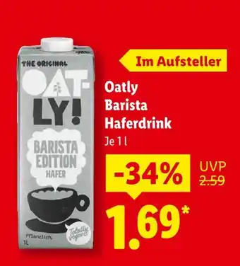 Lidl Oatly barista haferdrink Angebot