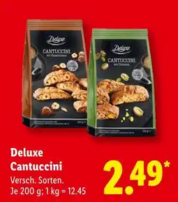 Lidl Deluxe cantuccini mit haselnüssen Angebot