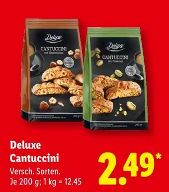 Lidl Deluxe cantuccini mit haselnüssen Angebot