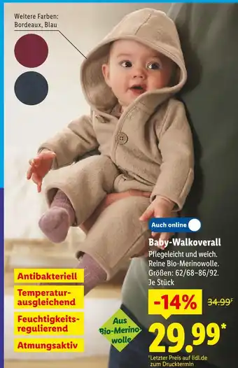 Lidl Baby-walkoverall Angebot