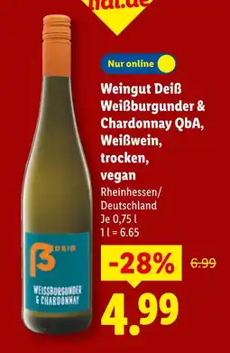 Lidl Deiß weißburgunder & chardonnay qba Angebot