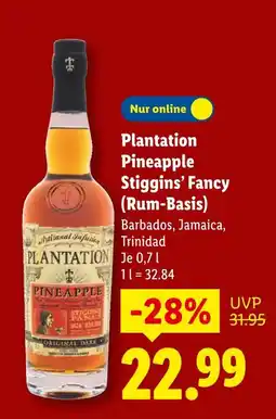 Lidl Plantation pineapple stiggins’ fancy (rum-basis) Angebot
