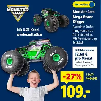 Lidl Monster jam mega grave digger Angebot
