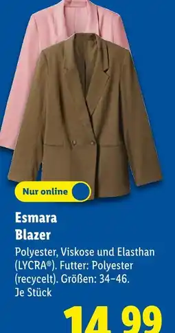 Lidl Esmara blazer Angebot