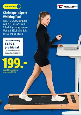 Lidl Christopeit sport germany christopeit sport walking pad Angebot