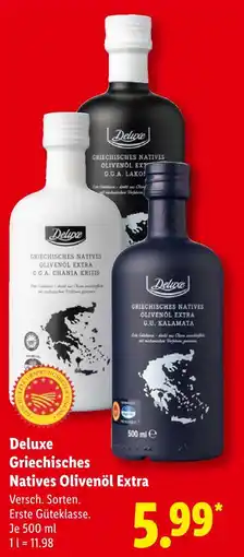 Lidl Deluxe griechisches natives olivenöl extra g.g.a. lakonia Angebot