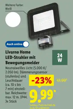 Lidl Livarno home led-strahler mit bewegungsmelder Angebot