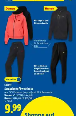 Lidl Crivit sweatjacke Angebot