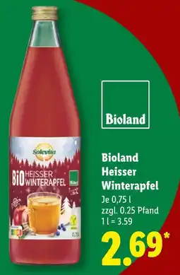 Lidl Bioland heisser winterapfel Angebot