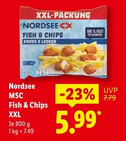 Lidl Nordsee msc fish & chips xxl Angebot