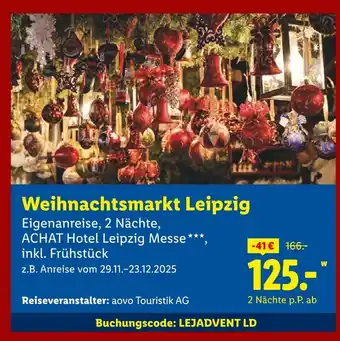 Lidl Aovo touristik ag weihnachtsmarkt leipzig Angebot