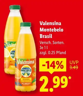 Lidl Valensina montebelo brasil orange Angebot