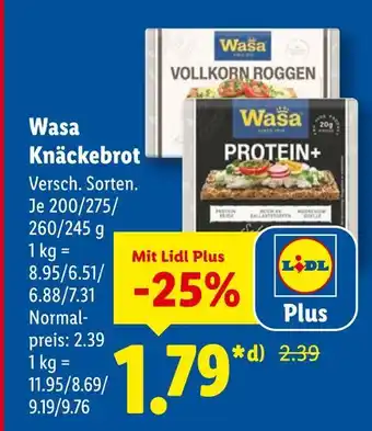 Lidl Wasa knäckebrot Angebot