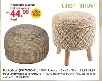 Möbelzentrum Pforzheim Linea natura pouf ''goa'' Angebot