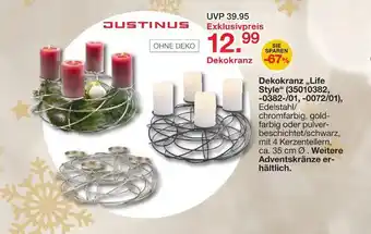 Möbelzentrum Pforzheim Justinus dekokranz 'life style' Angebot