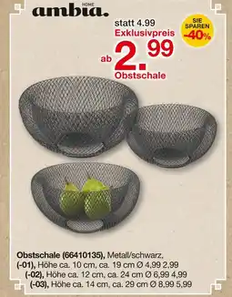 Möbelzentrum Pforzheim Ambia home obstschale höhe ca. 10 cm Angebot
