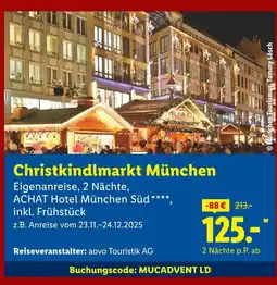 Lidl Aovo touristik ag christkindlmarkt münchen Angebot