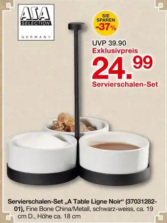 Möbelzentrum Pforzheim Asa selection servierschalen-set a table ligne noir Angebot