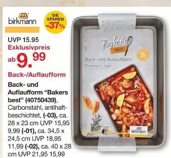 Möbelzentrum Pforzheim Birkmann back- und auflaufform “bakers best” Angebot