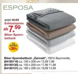 Möbelzentrum Pforzheim Esposa biber-spannbetttuch „zermatt“ Angebot