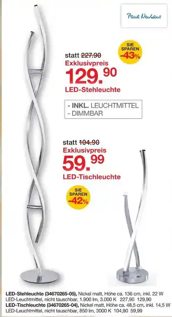 Möbelzentrum Pforzheim Led-stehleuchte Angebot