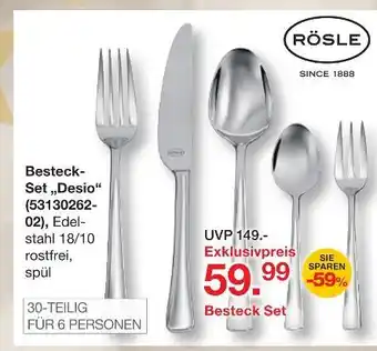 Möbelzentrum Pforzheim Rösle besteck-set „desio“ Angebot