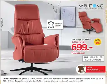 Möbelzentrum Pforzheim Welnova leder-relaxsessel Angebot
